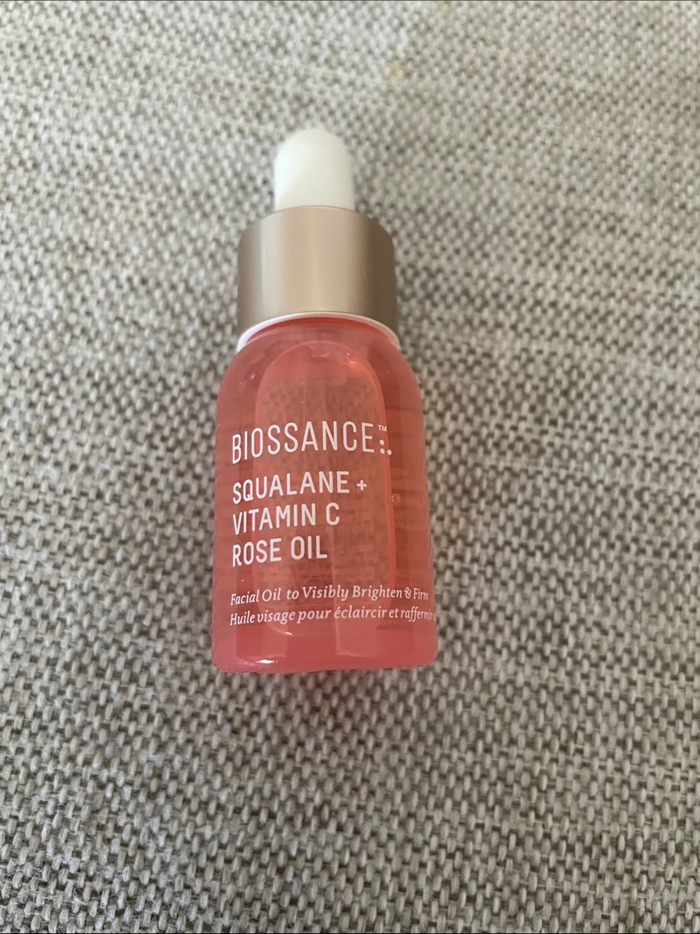 Biossance Rose Squalane + Vitamin C Facial Oil — Pink Bottle